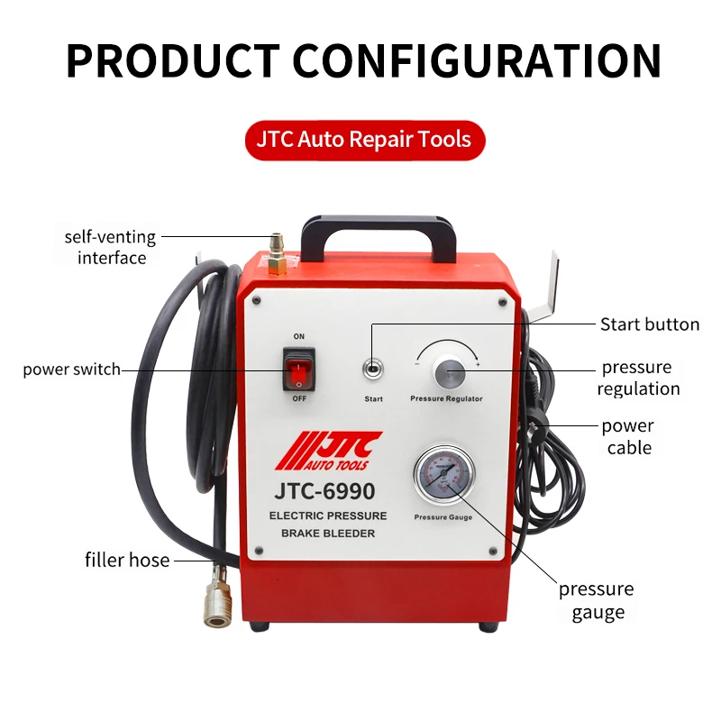 TLF JTC6990 cambiador de aceite de líquido de frenos eléctrico cambiador de aceite máquinas de cambio de aceite de coche equipo de intercambio de líquido de frenos pulsado