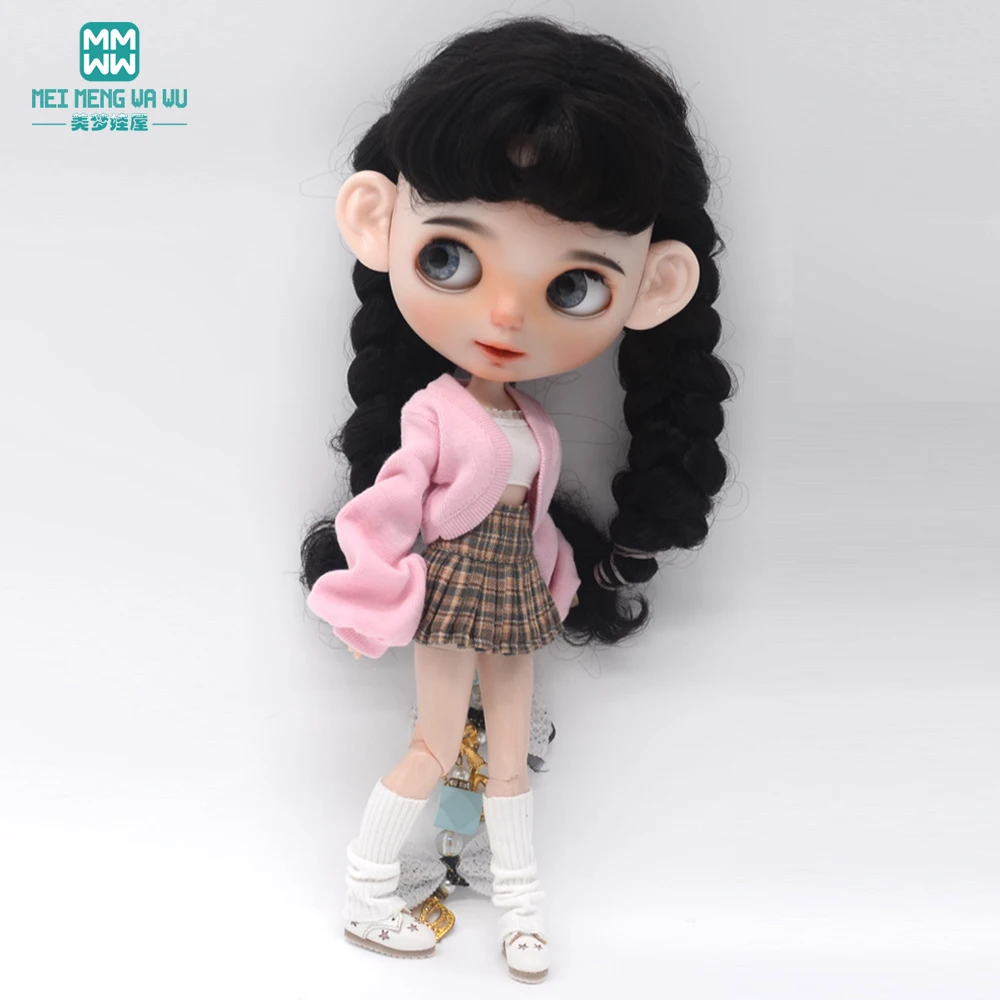 

Toys Doll Clothes Stylish knitted three-piece set for Blyth Azone OB23 OB24 doll accessories