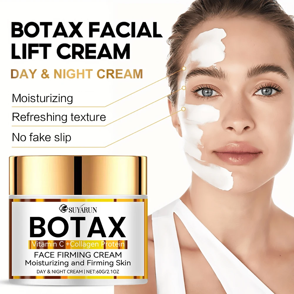 SUYARUN Krim Wajah Anti Penuaan Botax Profesional |   Formula Pengurang Kerut & Mengencangkan Kulit |   Bahan Alami.