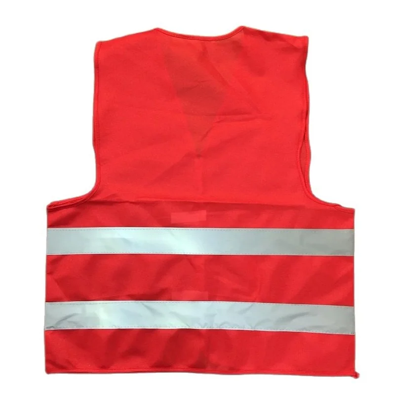 Fluorescent Red Warning Reflective Safety Vests