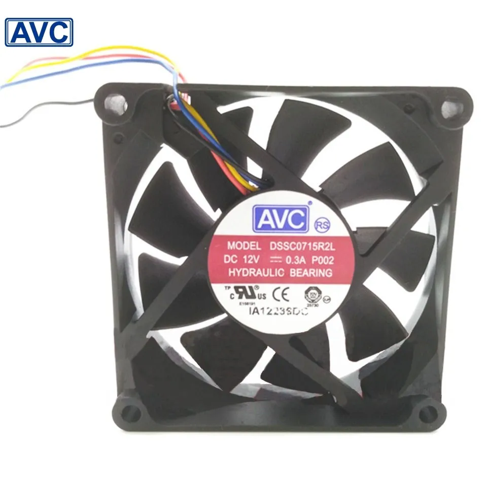 

1pcs DSSC0715R2L, P002 DC 12V 0.3A 4-wire 4-pin connector 100mm 70x70x15mm Server Square Cooling fan for AVC