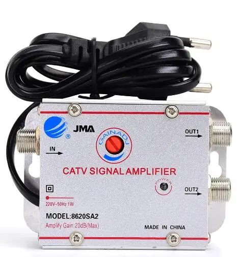 

Cable AC 220V 4 Way CATV Cable TV Splitter Amplifier 20dB Digital TV Antenna Signal Booster Home Tv Equipments 45Mhz to 860MHz