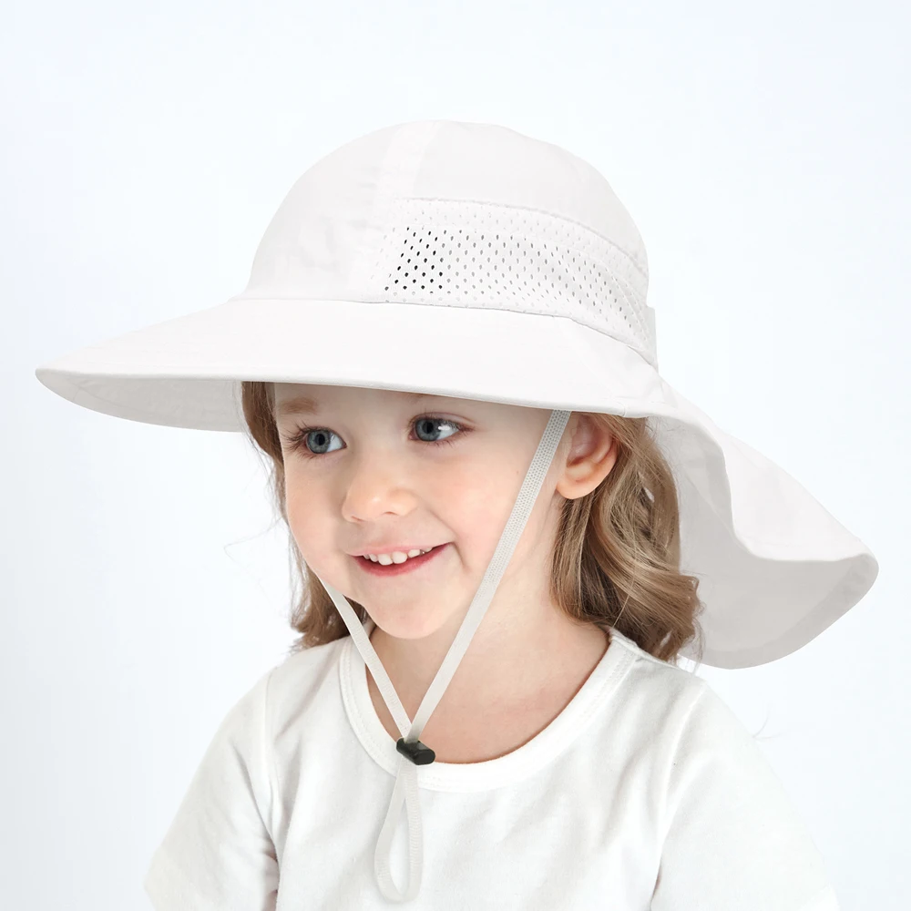 Baby Summer Hat Neck Protection Beach Kids Sun Hats for Girls Boys Adjustable Children Panama Cap Baby Accessories 6M-6Y