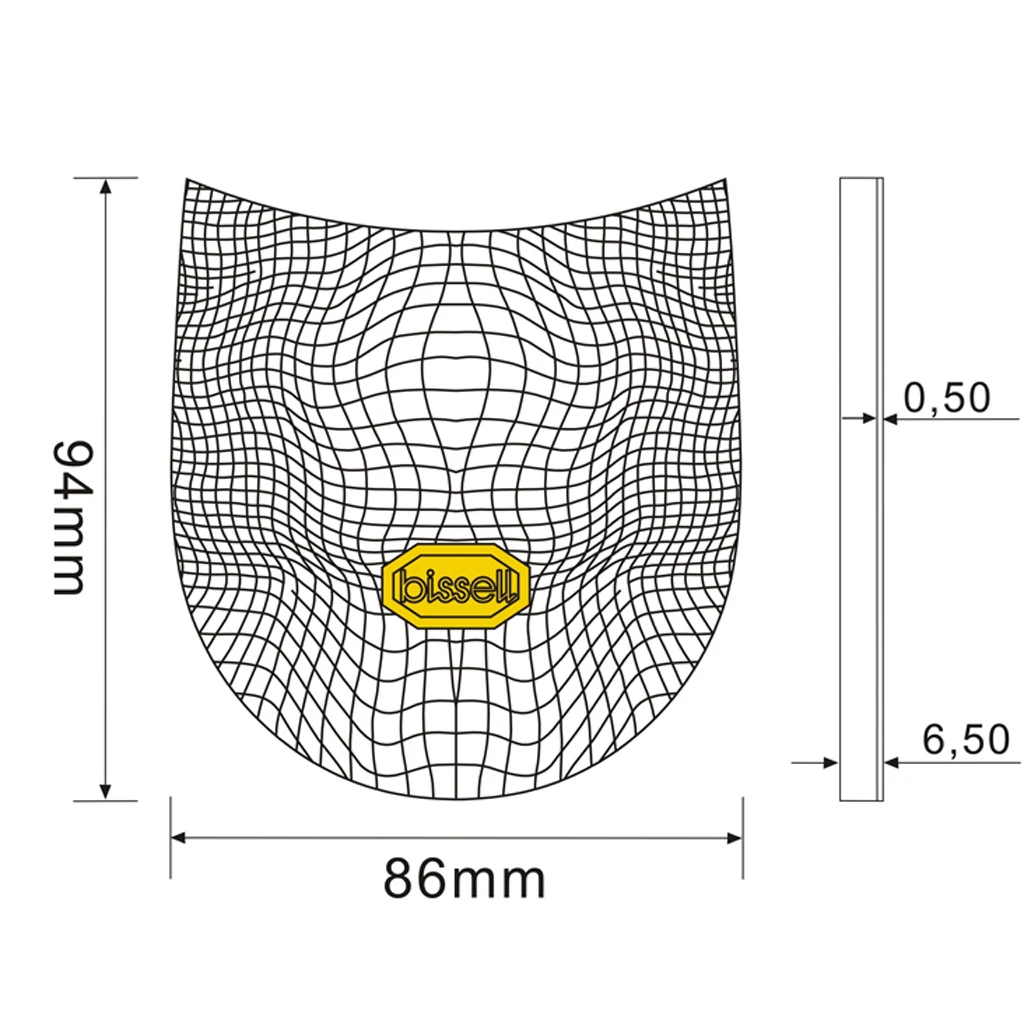 

Pair of Heels Replacement, Black Nonslip Rubber Heels - Half