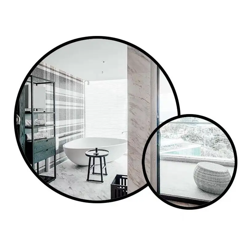 Luxury Modern Rectangle Illuminated Bathroom Mirror with LED Light for Hotel Makeup Use