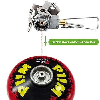 BRS Outdoor Gas Stove Mini Camping Gas Burner 25g Ultralight Titanium Picnic Hiking Cooking Stove Survival Furnace BRS-3000T 2