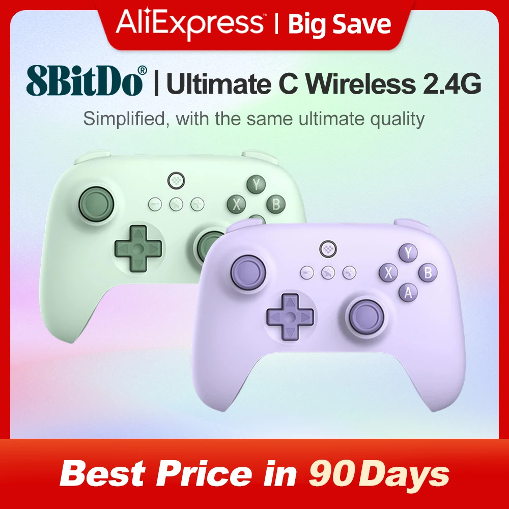 8bitdo-Ultimate C беспроводной игровой геймпад контроллер Gamepad 2,4G для ПК, Windows 10, 11, Steam PC, Raspberry Pi, Android