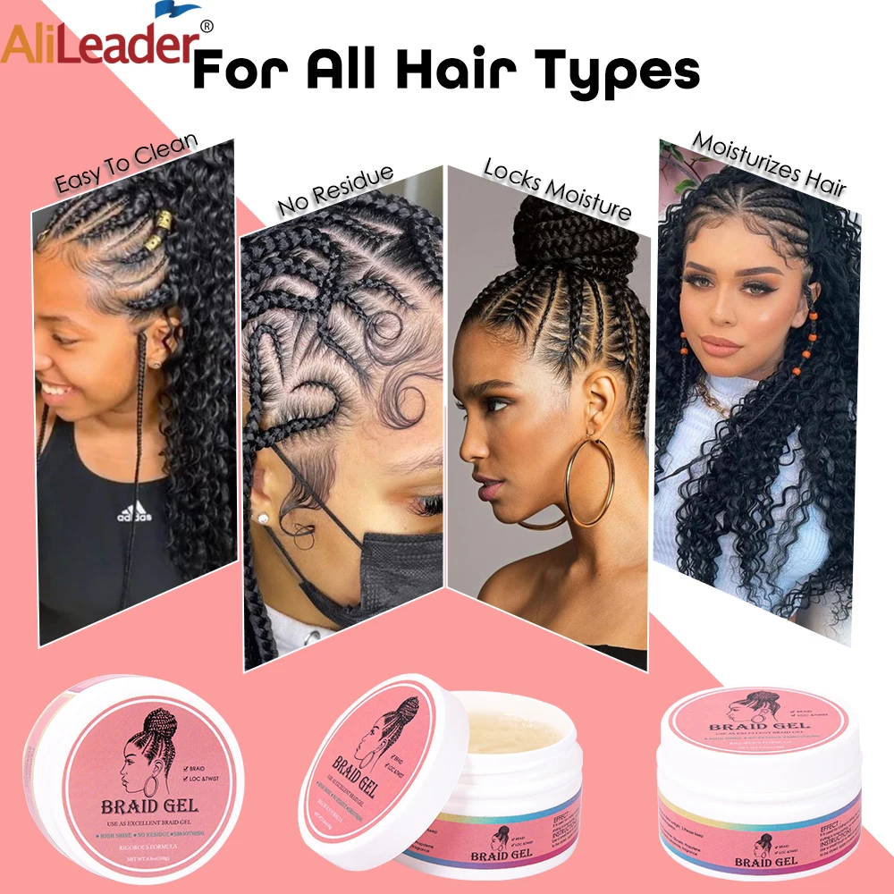 Styling Gel Haar Styling Wachse Unisex Nicht-Fettig Rand Control Wachs Für Frauen Starke Halten Kante Glatter Wendungen Cornrows braid Gel