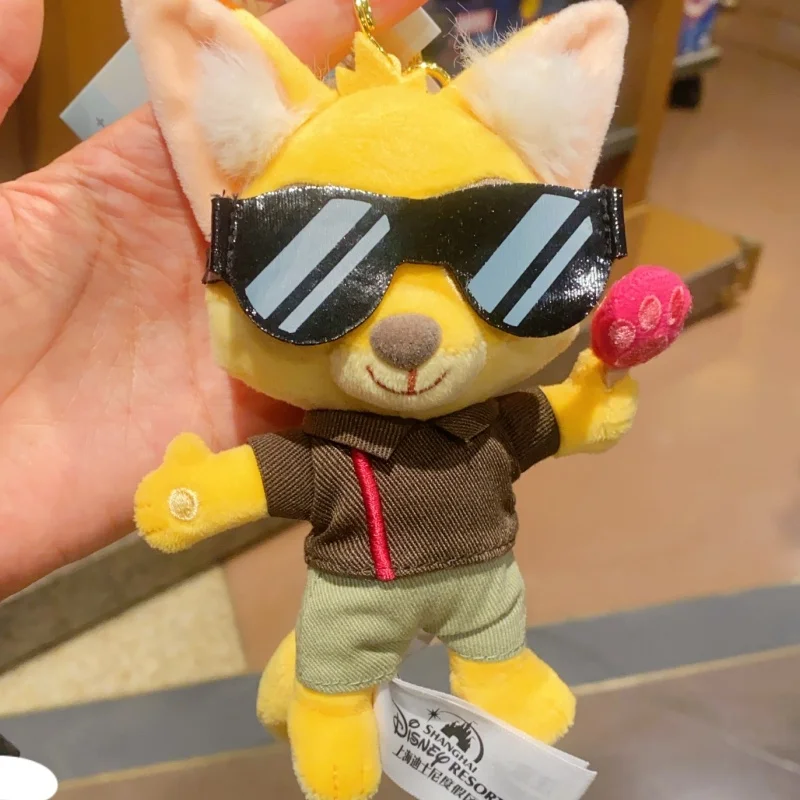 حقيقية ديزني Zootopia ضابط الشرطة النظارات الشمسية جودي ونيك فينيك قلادة دمية على ظهره حقيبة كتب المفاتيح قلادة هدية لعبة