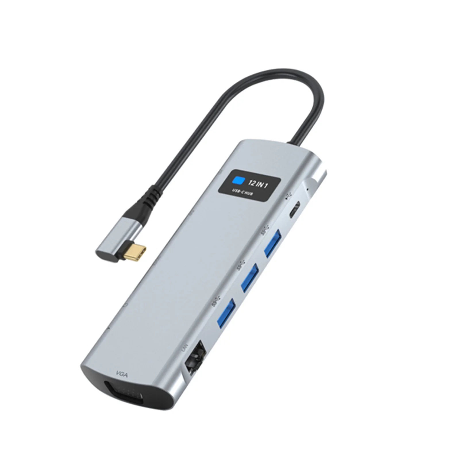 

12-In-1 Hub Usb 3.0 A/F SD/TF RJ45 3.5mm Audio HD VGA Support MST Function Independent EDID Triple Display On Three Screen