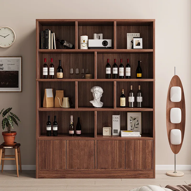 Wine cabinet partition cabinet living room 2026 new wall integrated display cabinet household small rack commercial locker