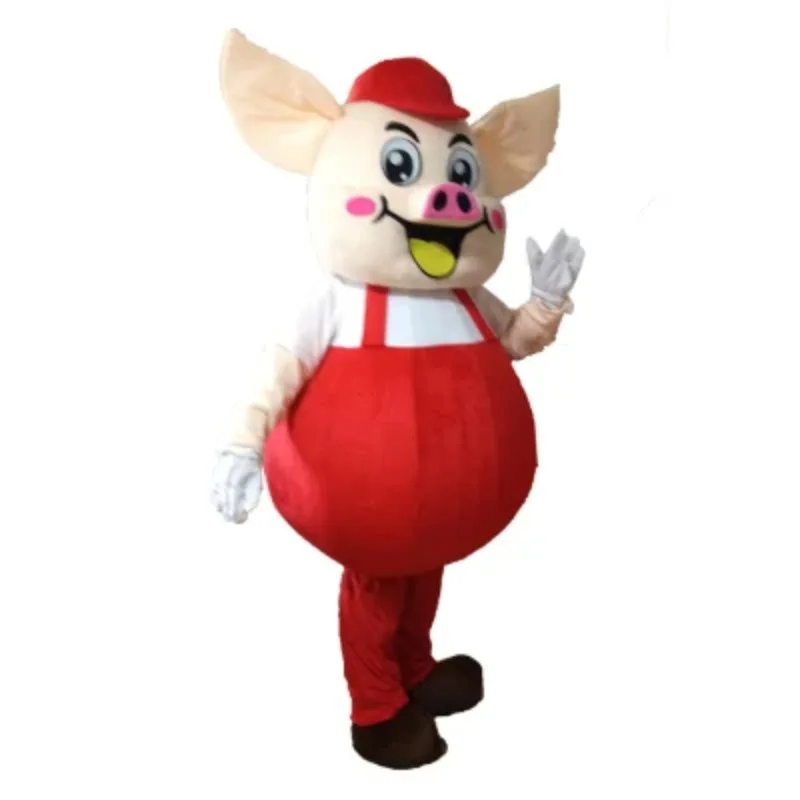 

Happy Pig Mascot Costumes Cartoon Apparel Advertisement Costumes Halloween Birthday Cosplay