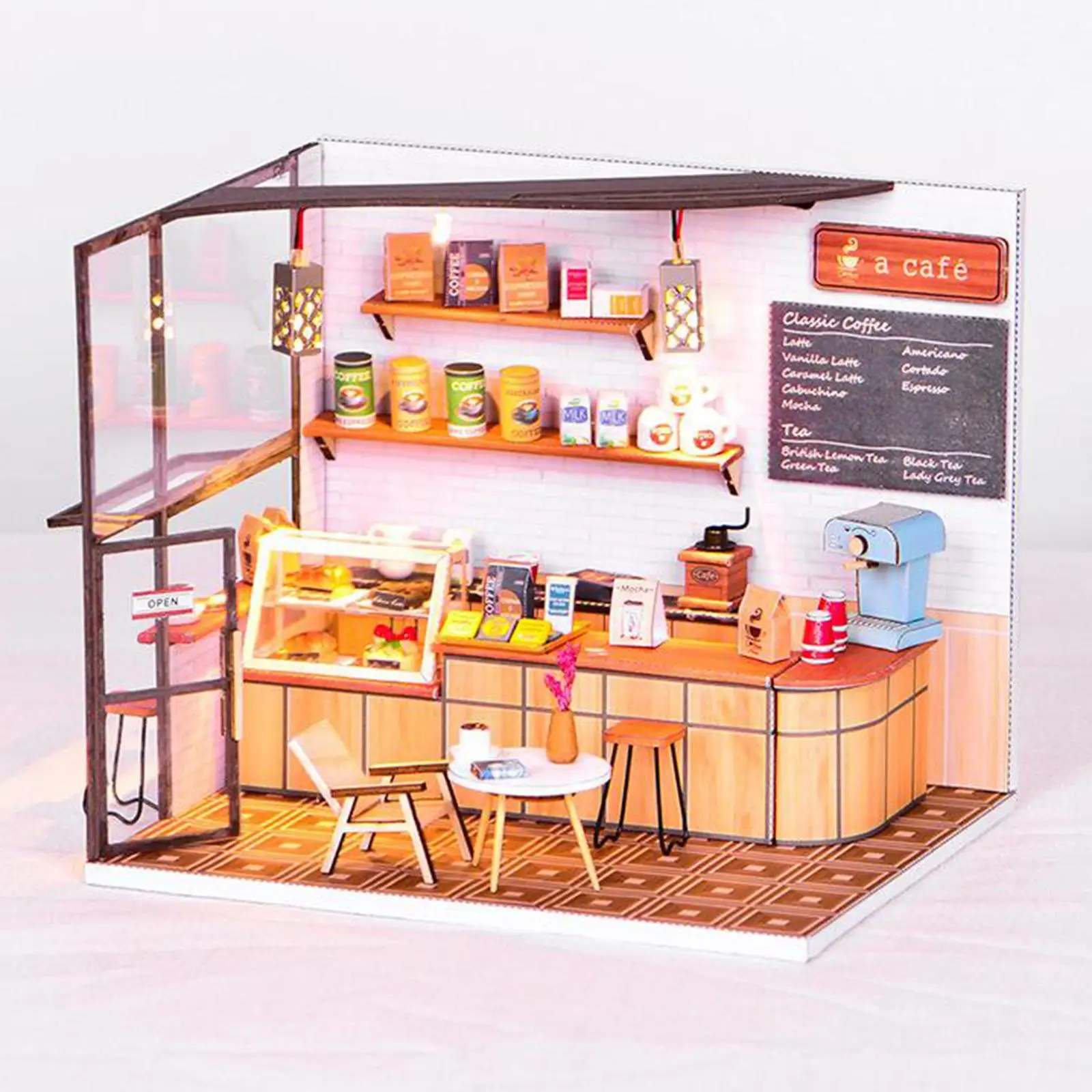 Casa de muñecas en miniatura con muebles DIY, kit de casa de muñecas de madera escala 1:24 para niños, adultos, kit, regalos para mujeres y niñas