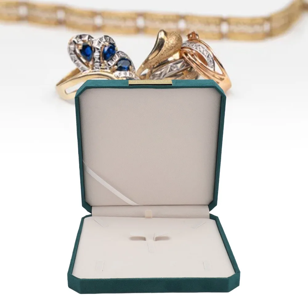 Large Capacity Jewelry Set Box Suede Like Material Multifunction Jewelry Storage Box With Lid Square Shape Storage Box