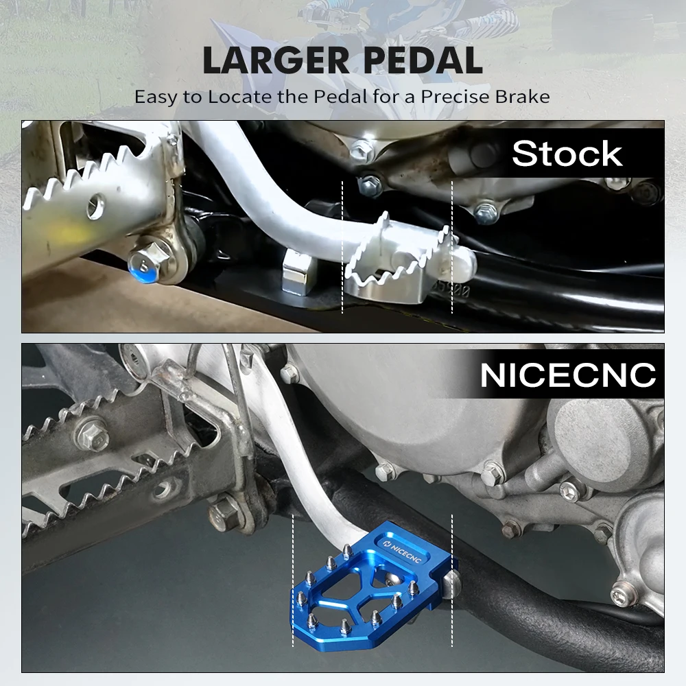 NiceCNC Brake Lever Pedal ExtenderFor Yamaha YFZ450R  2009-2023 YFZ450X 2010-2011 YFZ450 2017 ATV Accessories Aluminum Alloy