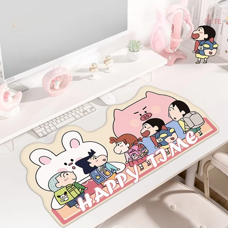 

Kawaii Crayon Shin-chan Mouse Pad Large Special-Shaped Mousepad Laptop Computer Keyboard Mouse Pads Cute Cartoon Desktop Mat