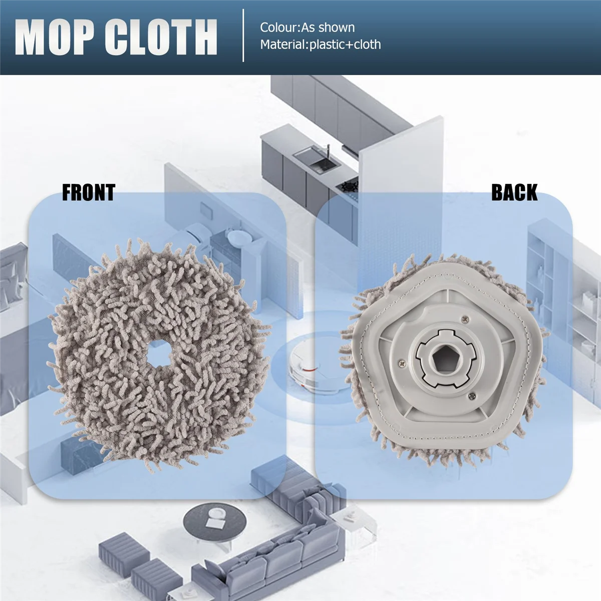 Novo 2 pçs pano mop para xiaomi dreame bot w10 varrendo robô aspirador de pó acessórios peças reposição