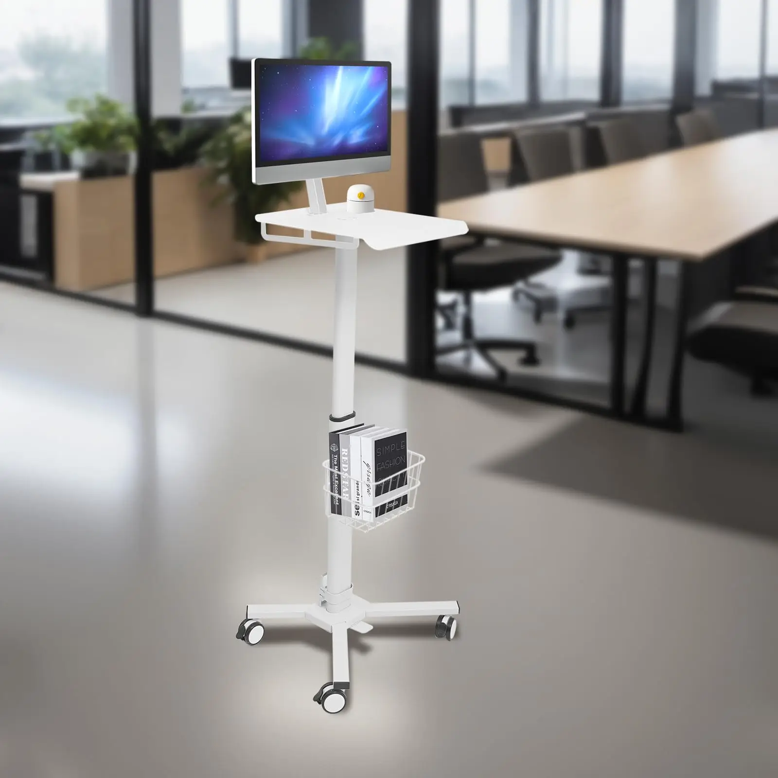 Портативный стол для ноутбука с регулируемой высотой и колесами, тележка для медицинского планшета на колесиках, стоячая мобильная рабочая станция, универсальная медицинская