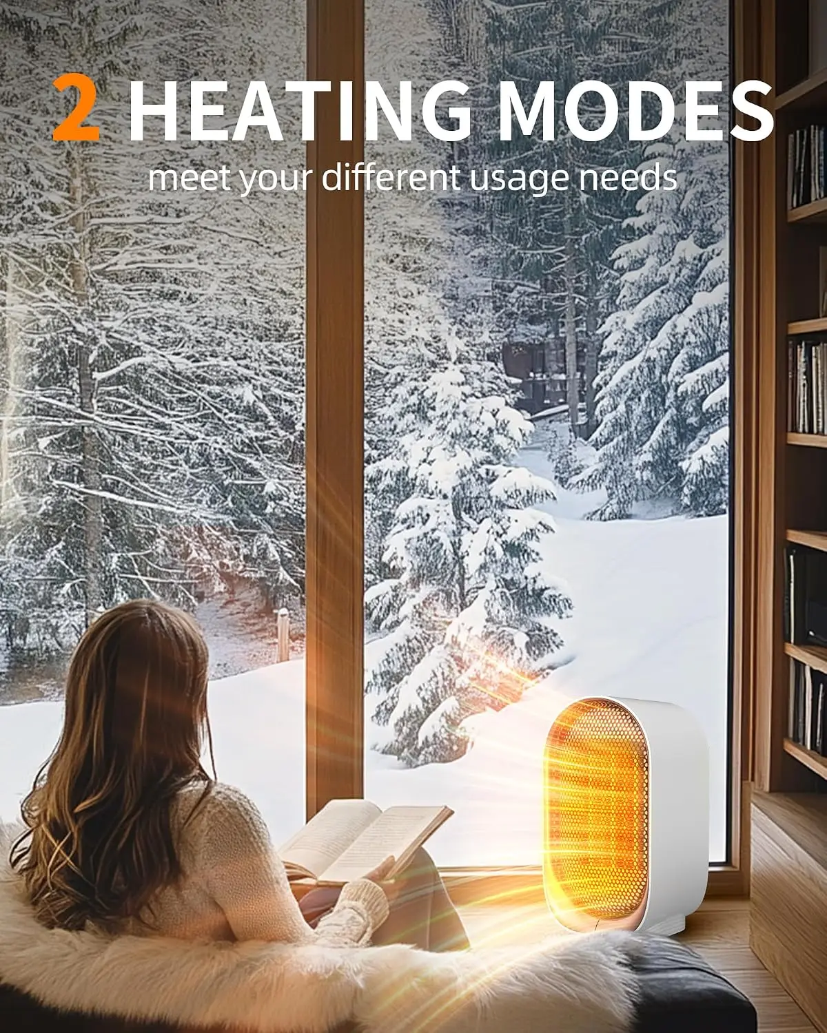 2026 New Upgrade Space Heater, Portable Desk Heater For Indoor Use, Ultra Quiet & Compact | Small Electric Heaters With Overheat
