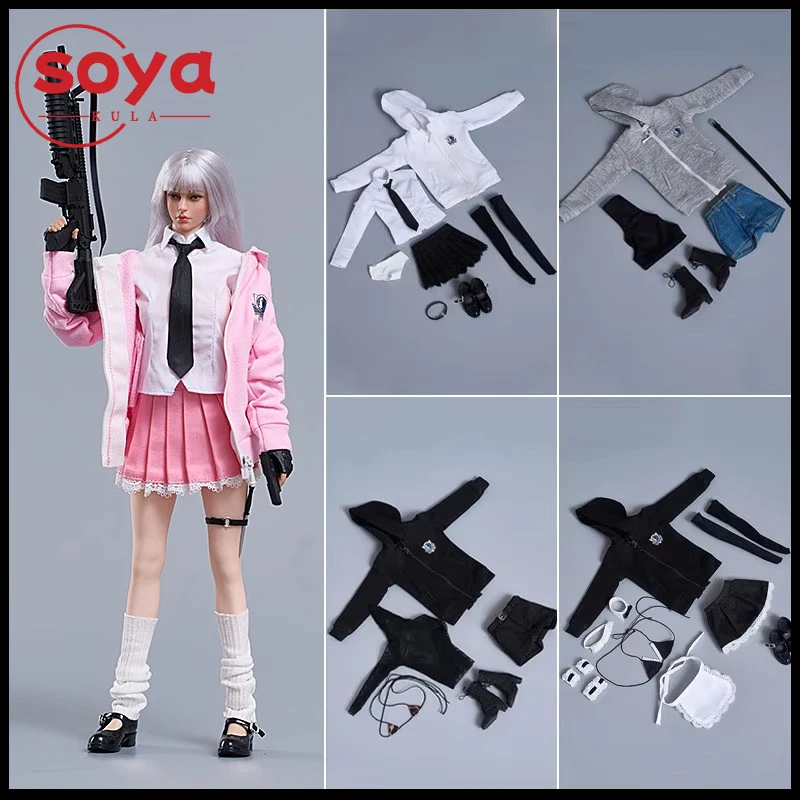cdtoys cd051 1/6 School Uniform Casual Wear Maid Attire Fashion Sweet Student Sweater Set fit 12-inch Action Figure Body Doll