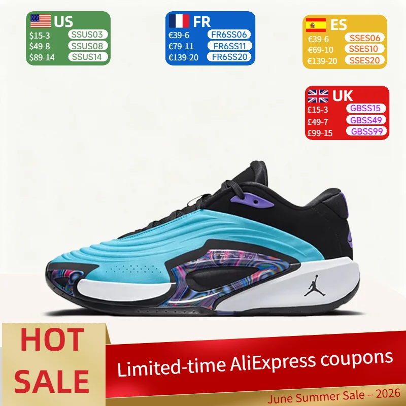Nike Jordan Luka3 PF Zapatos de baloncesto de caña baja para hombre, modernos, cómodos y suaves, en azul, negro y rosa FQ1285-400