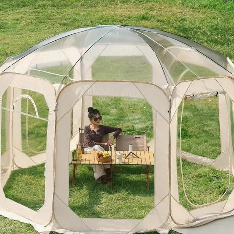New winter outdoor camping transparent PVC star tent windproof and warm transparent tent quick bubble house