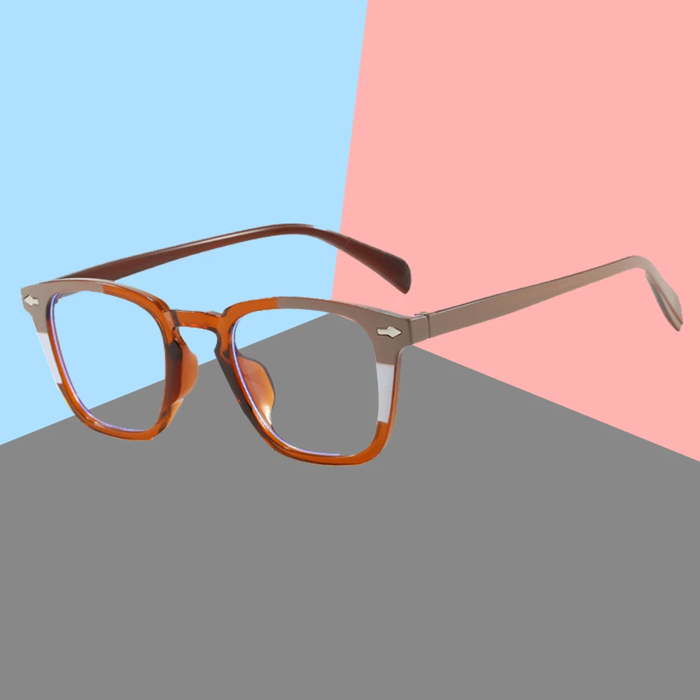 Neue Bunte Quadratische Computer Brille Rahmen Frauen Männer Anti Blau Licht Rechteck Brillen Blockieren Optische Spektakel Brillen