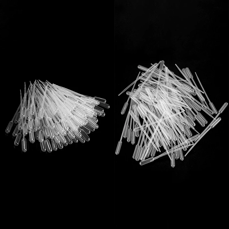 100PCS Graduated Pipettes Dropper Polyethylene (1Ml) & 100PCS (0.5Ml)