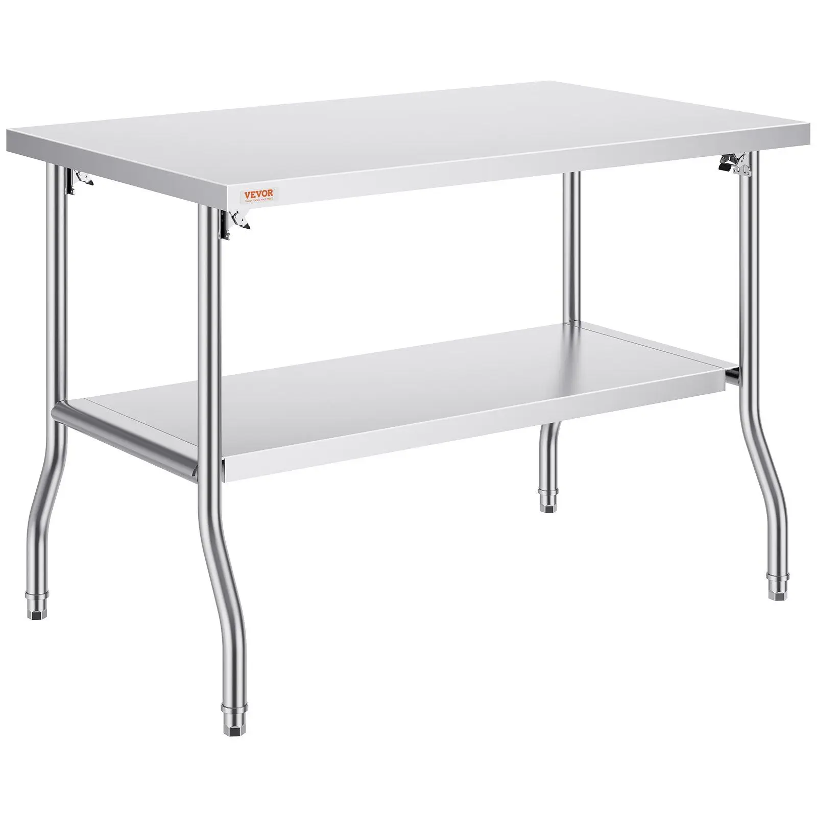 48 X 30 Inch Heavy-Duty Stainless Steel Folding Commercial Prep Table Workstation Commercial Kitchen Steel Fabrication