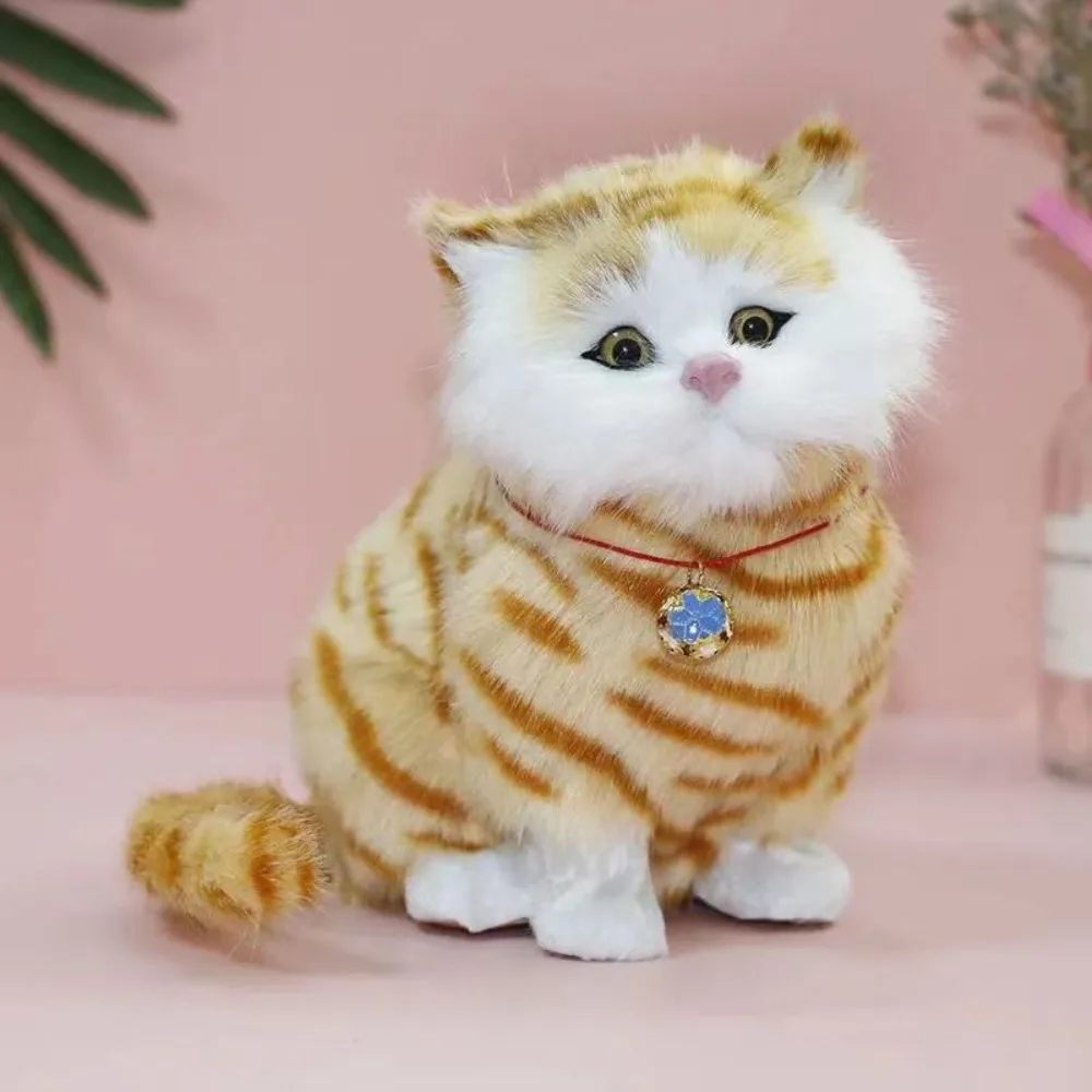 Cute Simulated Call Adorable Vocal Cat Lightweight Multicolor Plush Toy Plush Cat Toy Kids