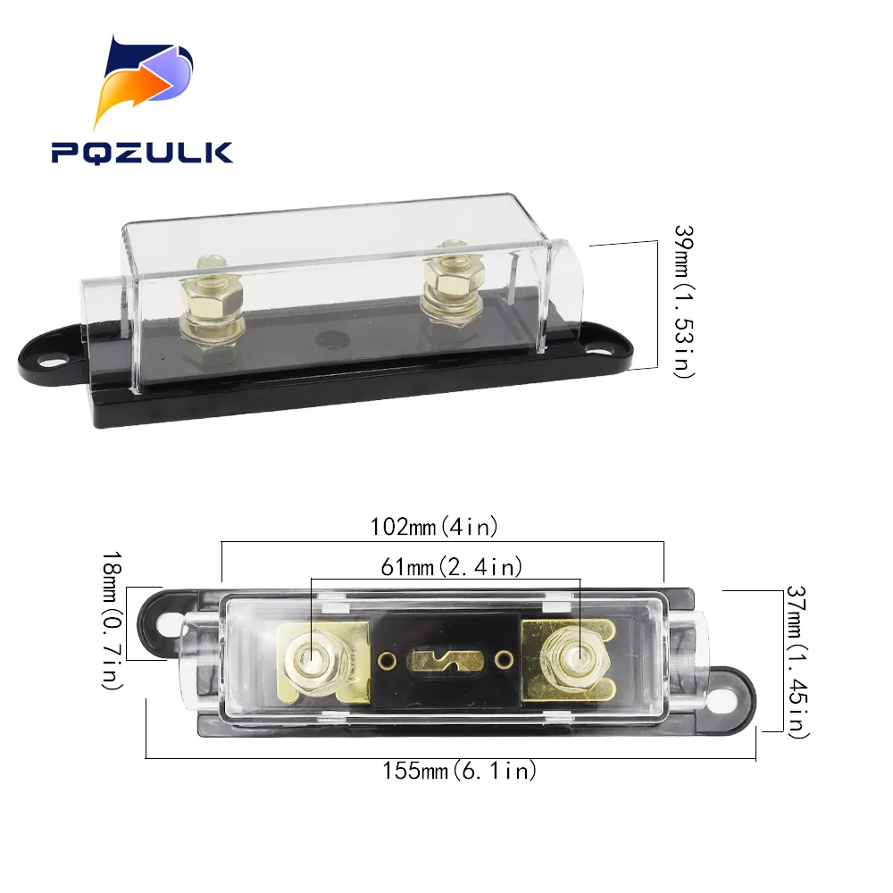 ANL Bolt-On Automotive Fusível Suporte, Porta-fusíveis, Link fusível com fusível, 40A, 60A, 80A, 100A, 200A, 250A, 300A fusíveis, AMP