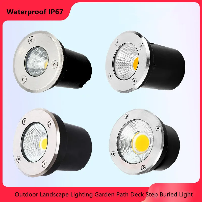 

Waterproof LED Underground Lamp 5W 20W IP67 Outdoor Buried Garden Path Spot Recessed Inground Lighting 85-265V DC12V Waterproof