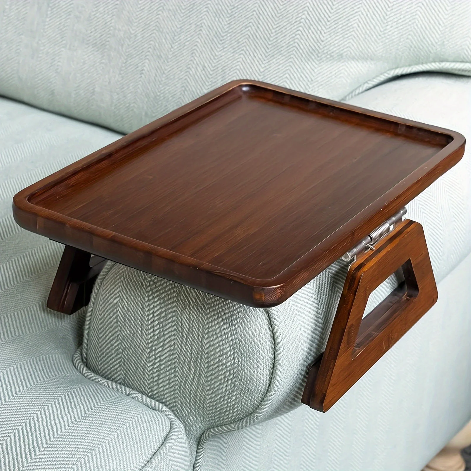 

1pc Wooden Couch Arm Table Tray, Sofa Table For Couch, Couch Arm Tray Table, Portable Table, TV Table And Side Tables