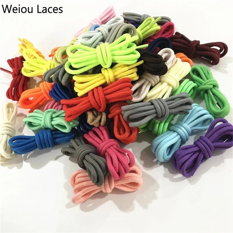 Weiou Fashion 5mm Polyester Rope Shoelaces Non-fading Outdoor Cord Sport Hiking Practical Bootlaces Strong Camping Shoes Laces