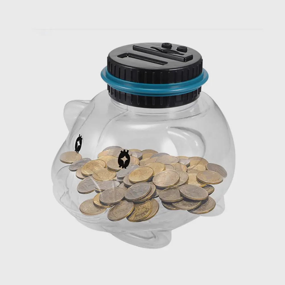 

Цифровая копилка-счетчик для монет с прозрачным корпусом в форме поросенка, точный счетчик денег, банка для хранения денег с ЖК-экраном, копилка для детей, банка для хранения монет