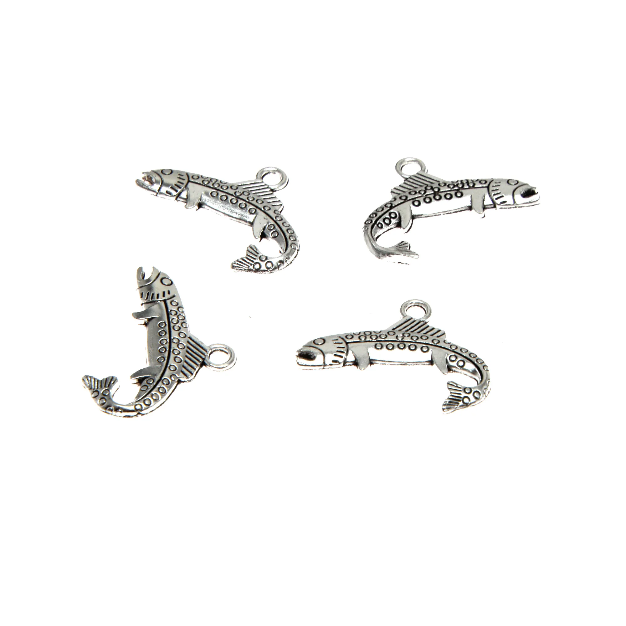 15Pieces/Lot Eels Charm Ocean river Fish Pendant Fit for DIY Jewelry Making Hand crafted Accessories Silver 14x22mm