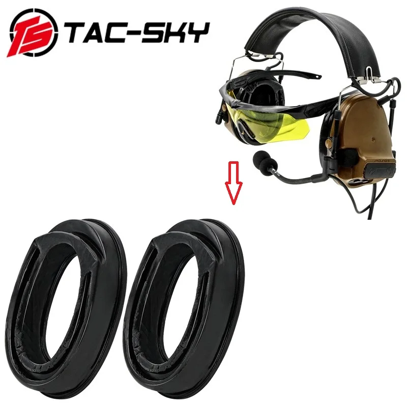 Imagem -03 - Tac-sky Tático Vista Silicone Earmuffs para Comtac i ii Iii iv Xpi Tiro Tático Fone de Ouvido para a Caça Airsoft Esportes