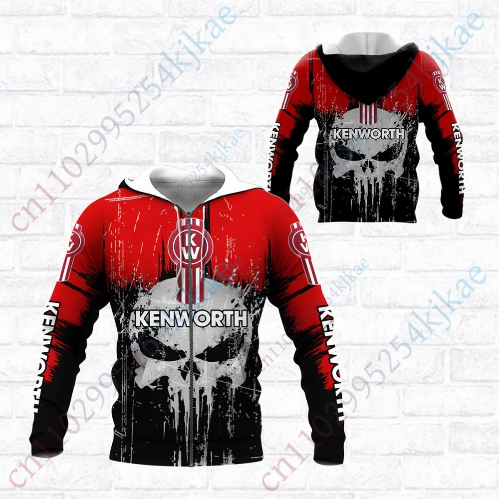 

Kenworth Hoodies For Men Anime Sweatshirt Long sleeve Men Clothing Sport Streetwear Harajuku Casual Unisex Motorcycle Zip Hoodie