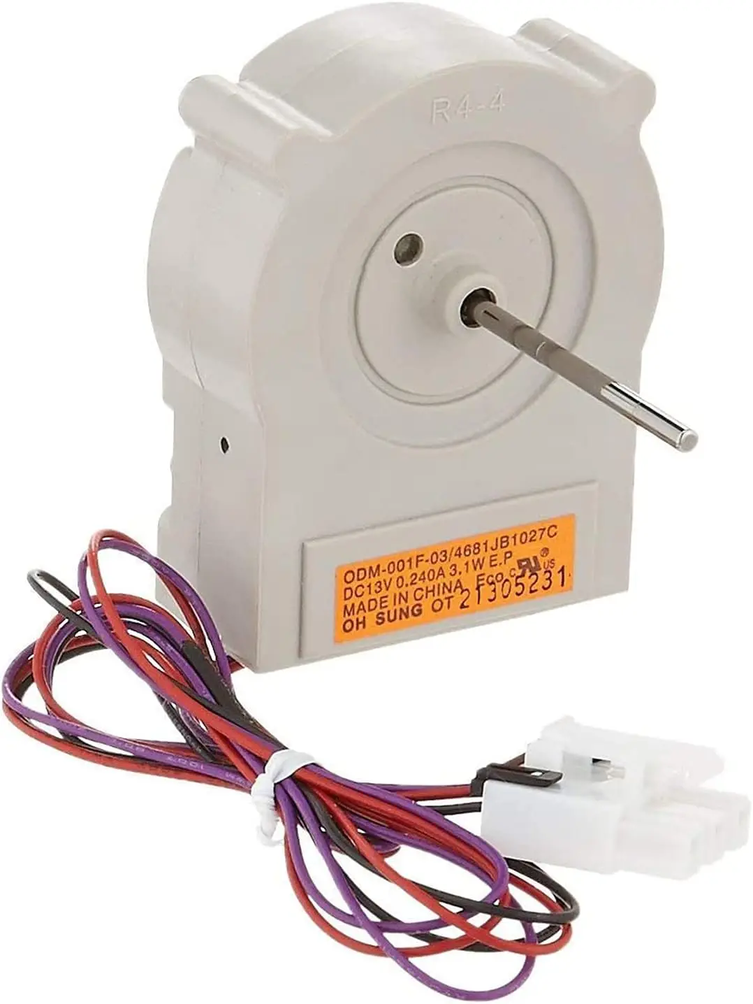 4681JB1027C Refrigerator Evaporator Fan Motor Replacement Compatible with L G Ken-more Replaces 4681JB1027V 4681JK1004E PS352332