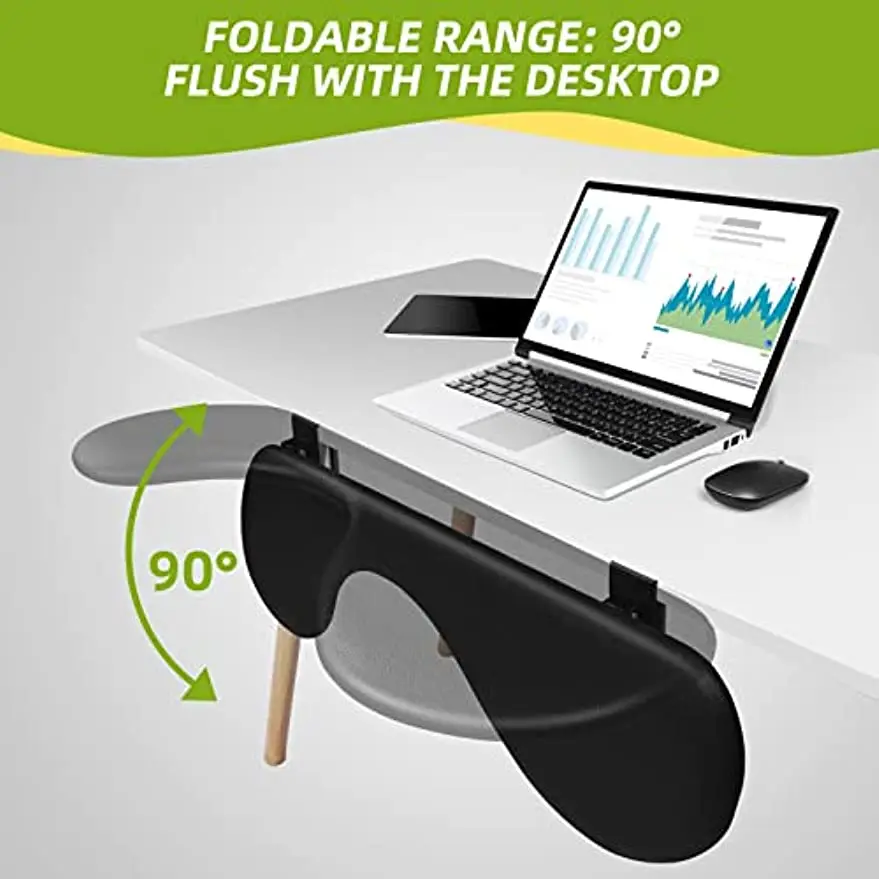 Desk Extender Adjustable Arm Rest Support for arm Support for Computer Desk Ergonomic Rotating Mouse Pad Holder