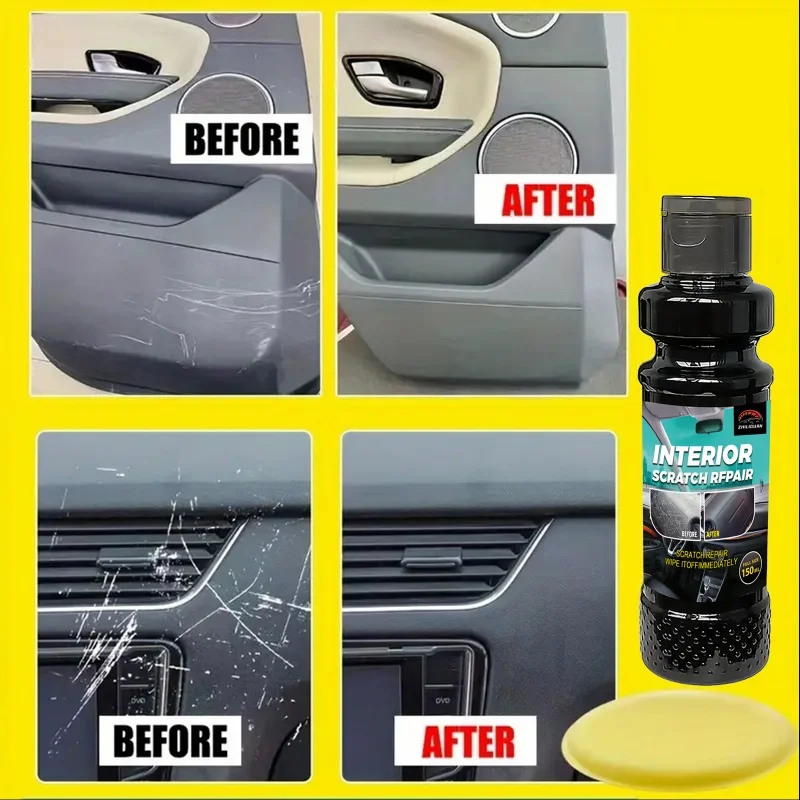 Kunststoff-Reparaturwachs – Reparatur von Kratzern im Auto und Reifenglanz, schwarze Innenseite und Armaturenbrett, Reparatur von Kunststoffoberflächen | Reparaturwachs – Detail 6