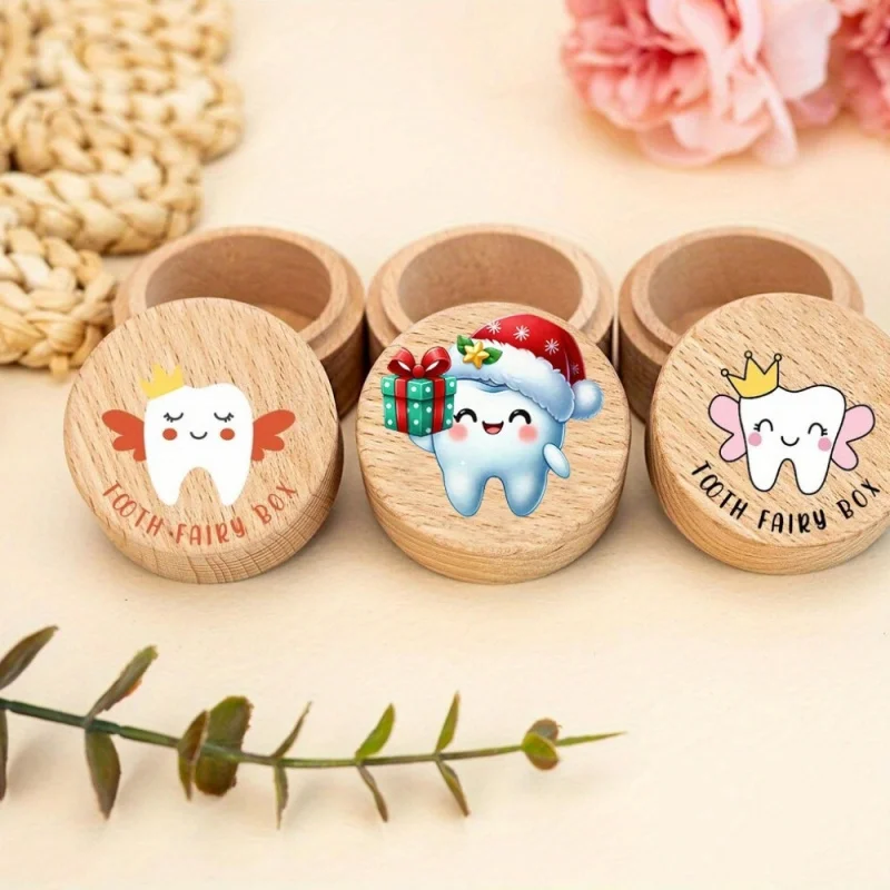 Wooden Baby Keepsake Box, Fetal Hair & tooth holder for Boys and Girls teeth Storage, Umbilical Cord Memorial Case