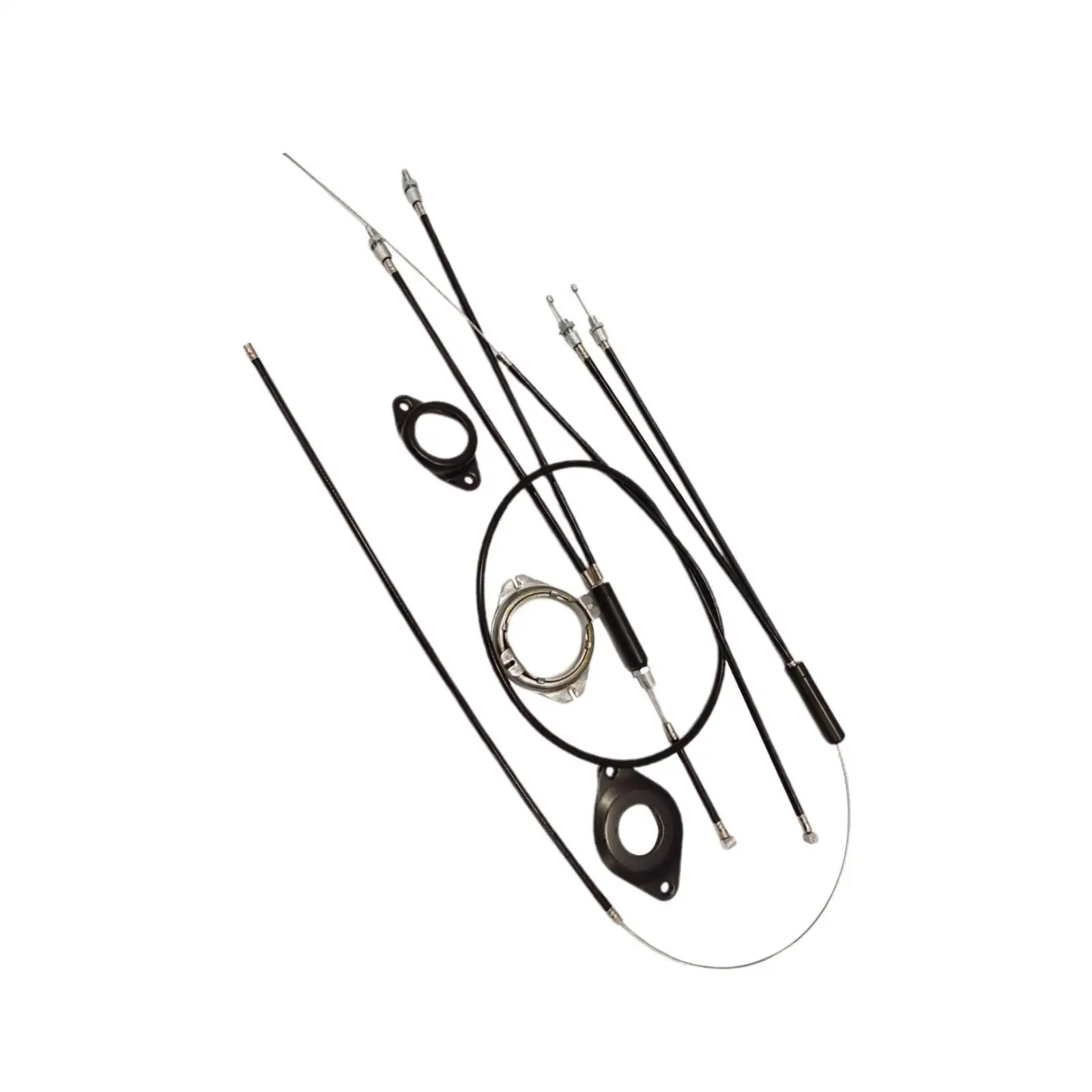 BMX Gyro Mountain Bike Brake Cables with Spinner Rotor Front Rear Upper Lower Cables Set Easy to Use Bicycle Brake Cable Housing