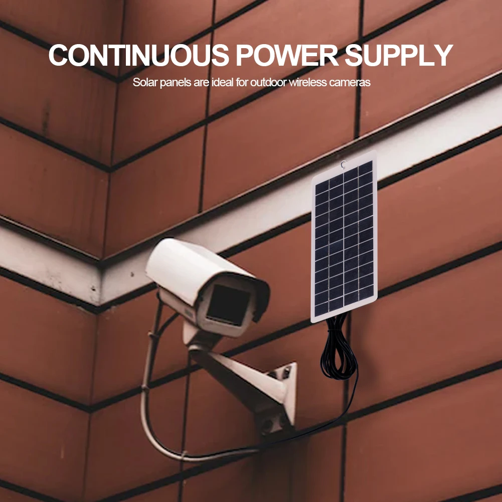 12 فولت لوحة طاقة شمسية إيفا مغلفة 10 واط بنك الطاقة الشمسية مع تيار مستمر ميناء حلقة تسلق لوحة شاحن بالطاقة الشمسية لمراقبة الكاميرا/الهاتف المحمول #2