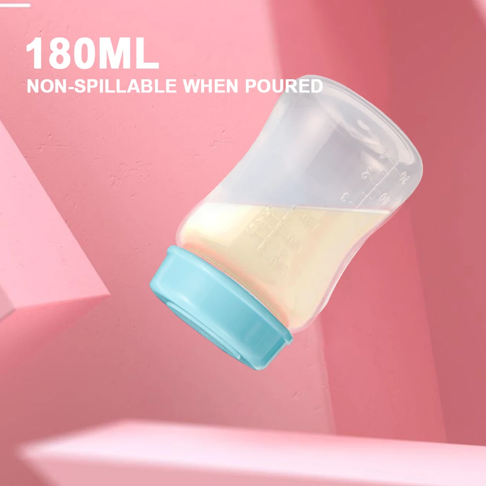 Bouteille de stockage de lait maternel de 2/4 ml, à col large, pour nourrissons, nouveau-né, congélateur alimentaire, tasse fraîche, sans BPA, 180