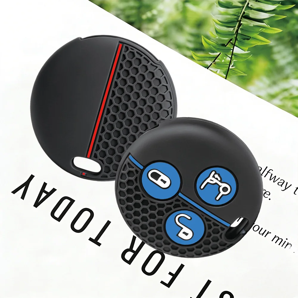 Anti-Scratch Honeycomb Key Fob Case for Mercedes Benz Smart City Roadster Fortwo, Non-slip Silicone Remote Key Sleeve