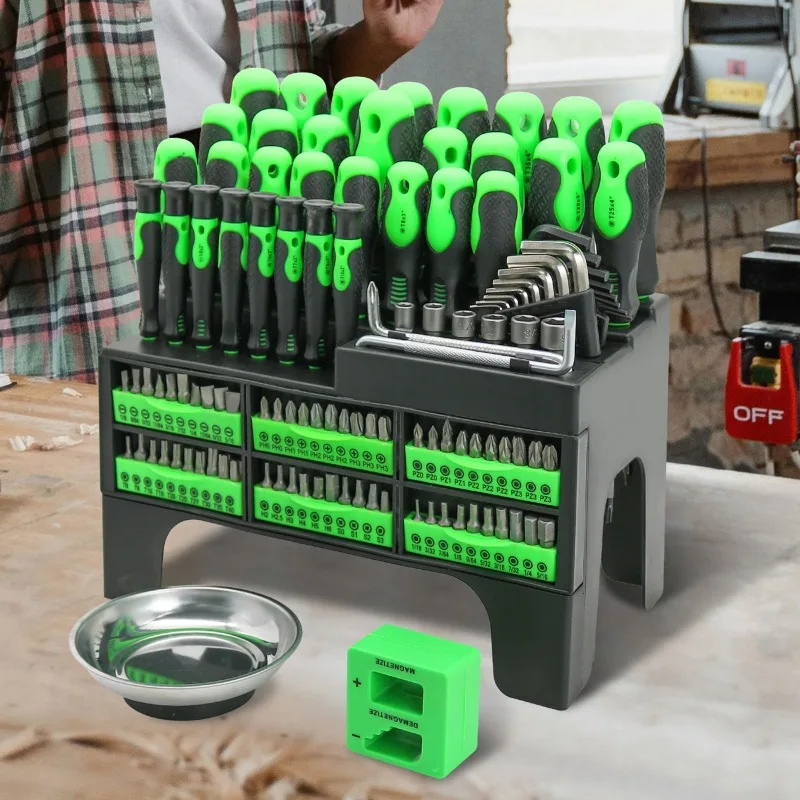 118PC screwdriver tool family set full set of inner hexagon manual original cross punching