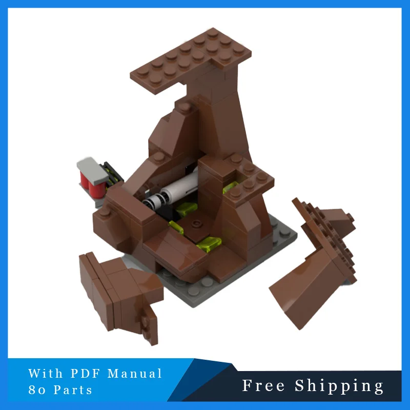 

80 шт. сценарий моделирование креативная модель серии коричневый рок монстр строительный блок модель детская головоломка сборка игрушка на день рождения