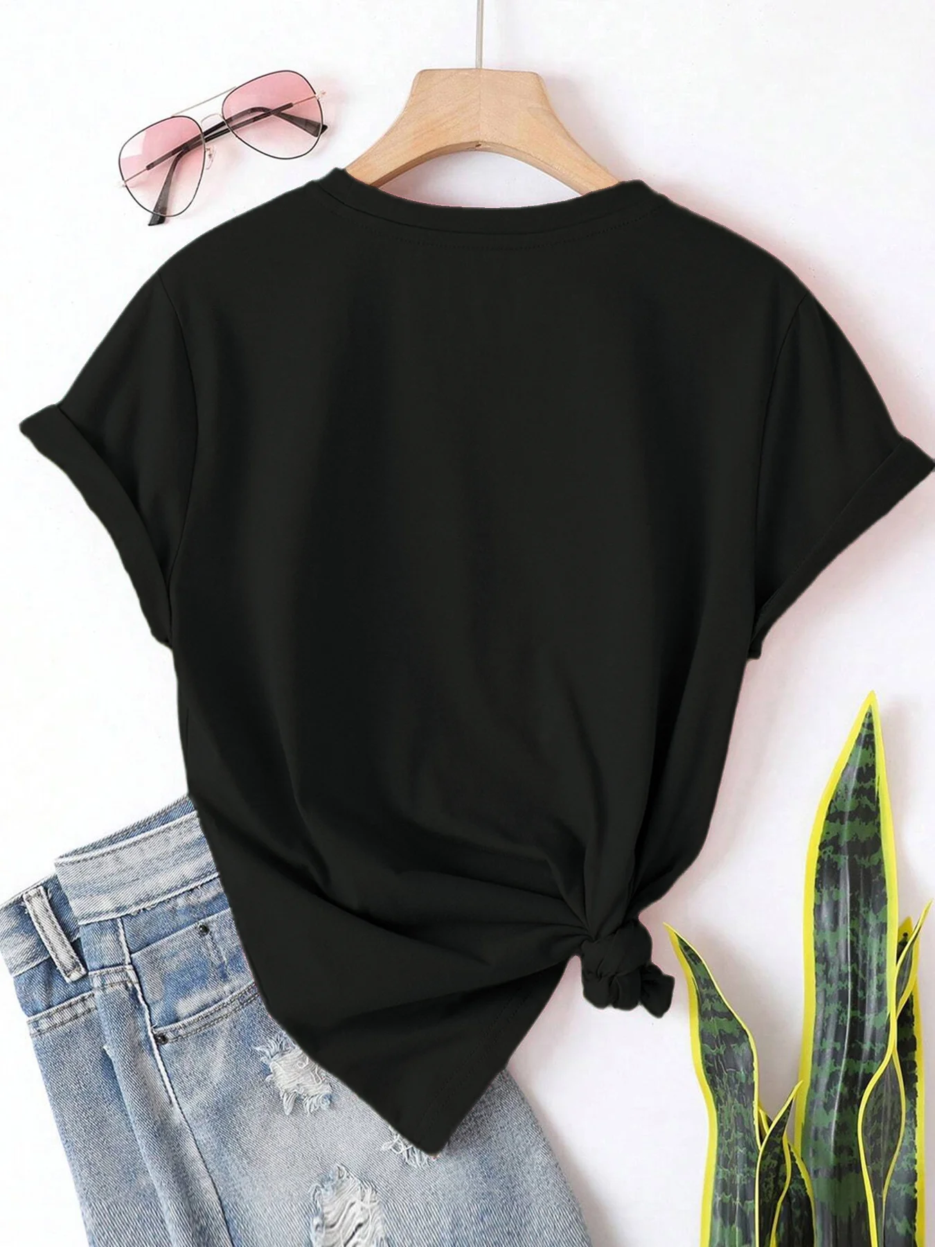 T-shirt à manches courtes imprimé grande taille pour femmes, ample et décontracté, doux, confortable et respirant, Sports de plein air