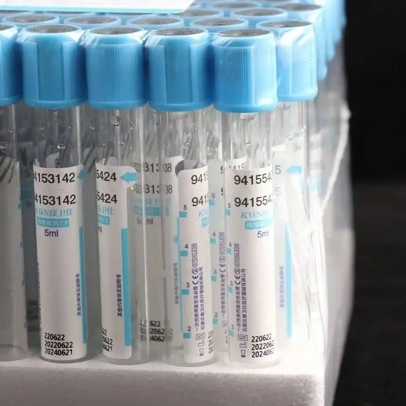مواسير الصوديوم القابل للتصرف 1:9 أنبوب جمع الدم الفراغ المعقم 100 أنابيب بلاستيكية 10 مل/5 مللي/2 مللي #1